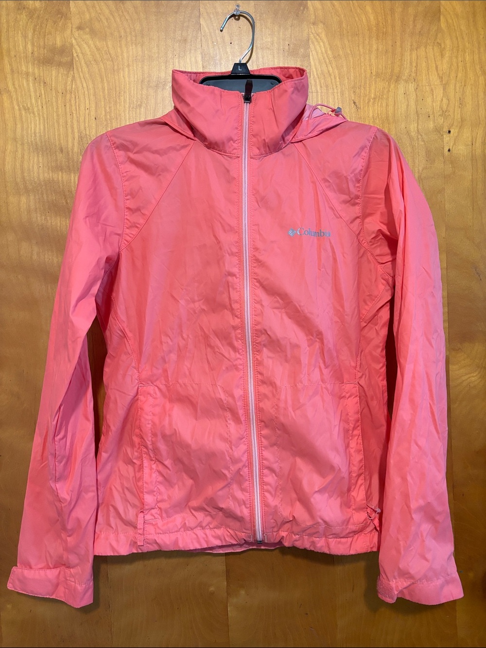 Columbia Women's Coral Pink Packable Hooded Jacket